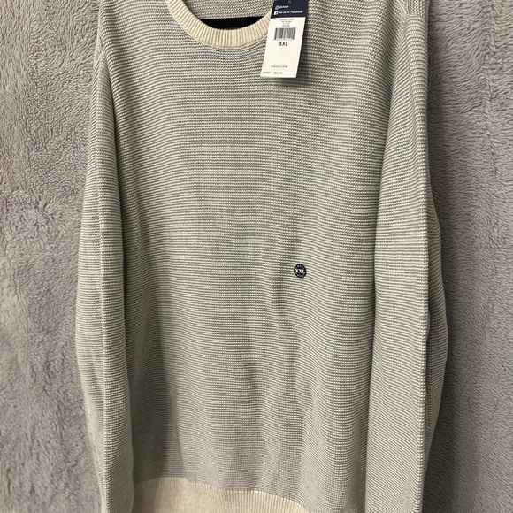 Men’s Chaps Crewneck Sweater Beige /Tan / some gray Big and Tall - Picture 5 of 6